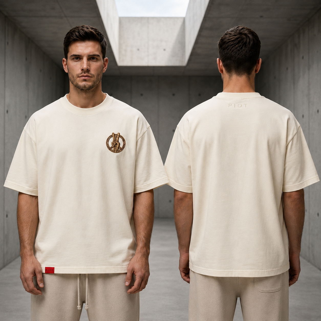 PIOT CLEAN CREAM worn front and back